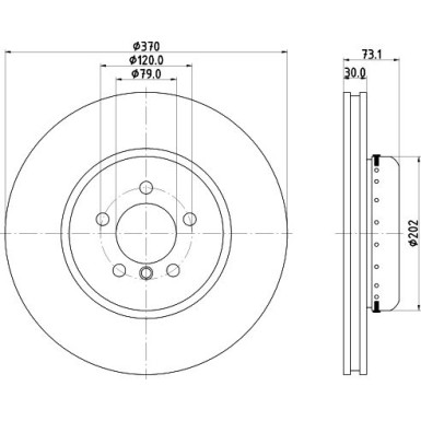 Hella | Bremsscheibe | 8DD 355 120-831