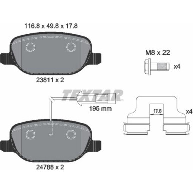 Textar Bremsbelagsatz, Scheibenbremse Q+ 2381101