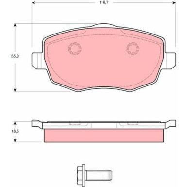 GDB1592 Bremsbelagsatz, Scheibenbremse
