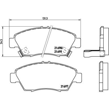 Brembo Bremsbelagsatz, Scheibenbremse PRIME LINE P 28 024