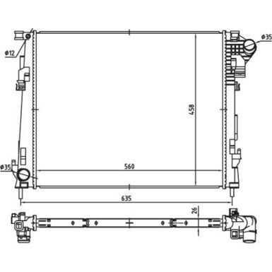 53966 Kühler, Motorkühlung EASY FIT