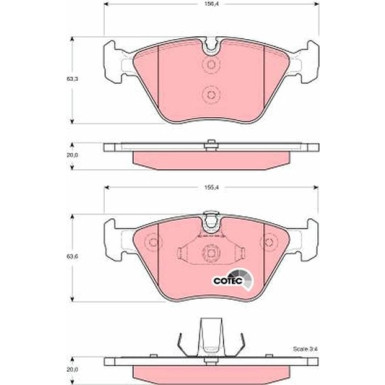 GDB1577 Bremsbelagsatz, Scheibenbremse COTEC