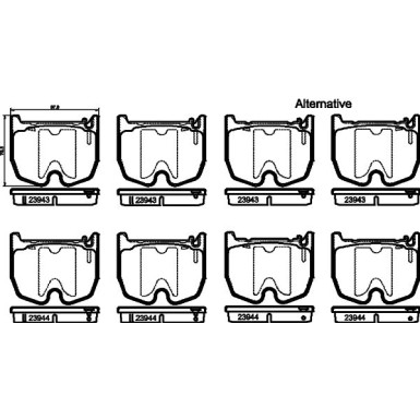 8DB 355 010-381 Bremsbelagsatz, Scheibenbremse