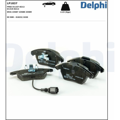 LP1837 Bremsbelagsatz, Scheibenbremse