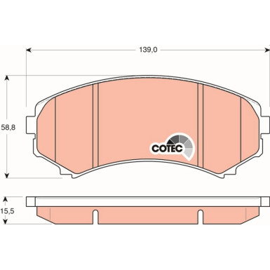 TRW Bremsbelagsatz, Scheibenbremse COTEC GDB3246