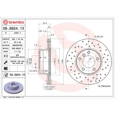 Brembo Bremsscheibe XTRA LINE - Xtra 09.6924.1X
