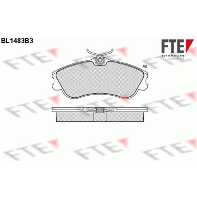 FTE | Bremsbelagsatz, Scheibenbremse | 9010215