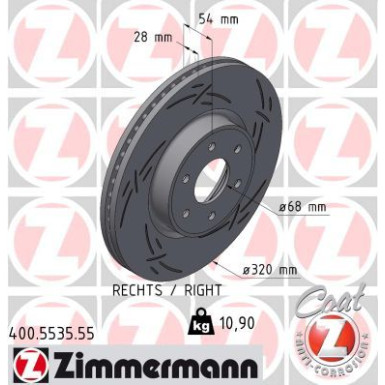 Zimmermann | Bremsscheibe | 400.5535.55