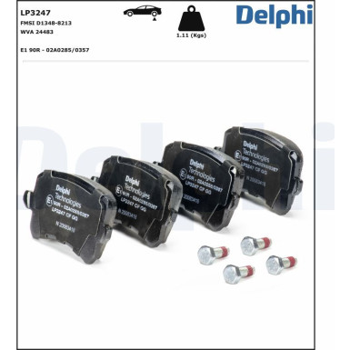 LP3247 Bremsbelagsatz, Scheibenbremse