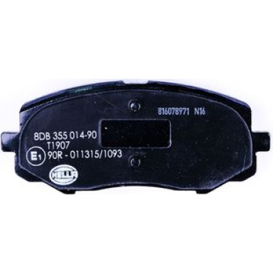Hella | Bremsbelagsatz, Scheibenbremse | 8DB 355 014-901