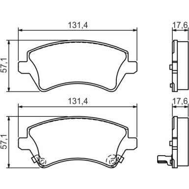 0 986 424 735 Bremsbelagsatz, Scheibenbremse