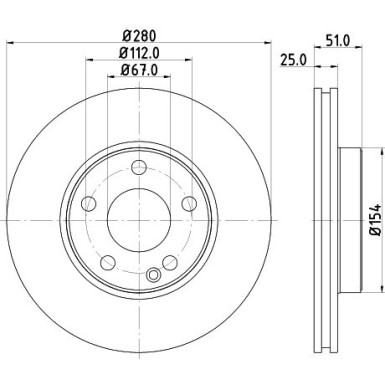 Hella | Bremsscheibe | 8DD 355 119-601