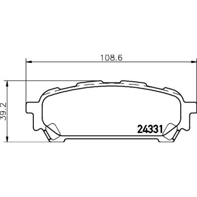 Hella | Bremsbelagsatz, Scheibenbremse | 8DB 355 012-311
