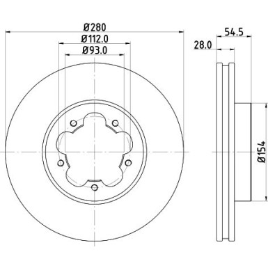 Hella | Bremsscheibe | 8DD 355 113-261