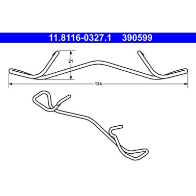 ATE | Feder, Bremssattel | 11.8116-0327.1