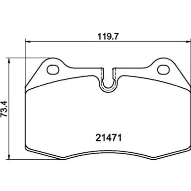 Hella | Bremsbelagsatz, Scheibenbremse | 8DB 355 018-211