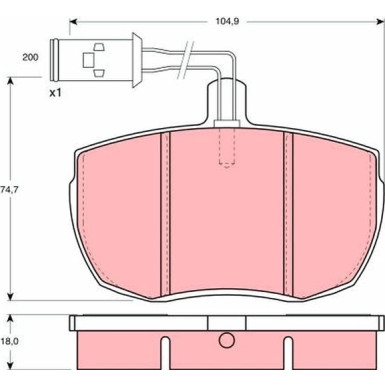 GDB789 Bremsbelagsatz, Scheibenbremse