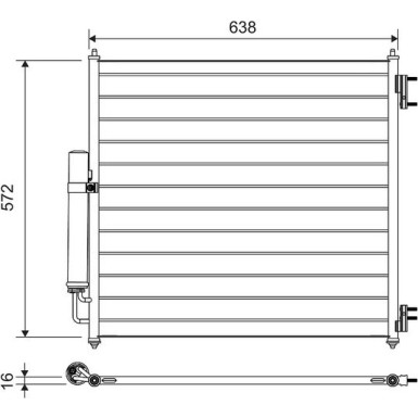 814053 Kondensator, Klimaanlage