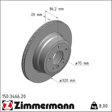Zimmermann Bremsscheibe Coat Z 150.3466.20