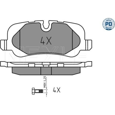Meyle Bremsbelagsatz, Scheibenbremse MEYLE-PD: Advanced performance and design 025 241 9217/PD