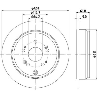 Hella | Bremsscheibe | 8DD 355 118-901