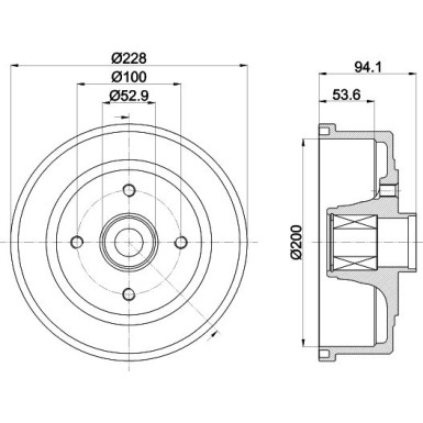 Hella | Bremstrommel | 8DT 355 302-731