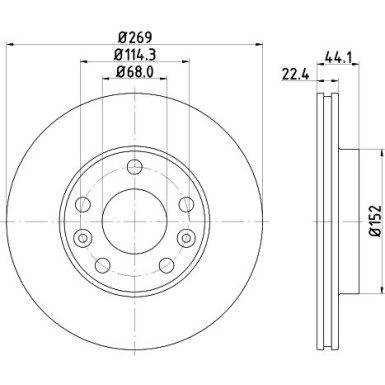 Hella | Bremsscheibe | 8DD 355 122-431