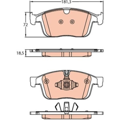 GDB2146 Bremsbelagsatz, Scheibenbremse
