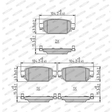 FDB5247 Bremsbelagsatz, Scheibenbremse PREMIER ECO FRICTION