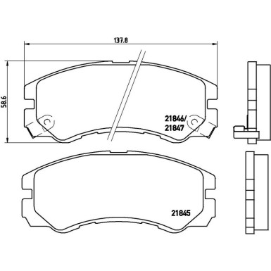 Brembo Bremsbelagsatz, Scheibenbremse PRIME LINE P 59 020