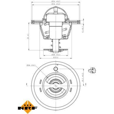 NRF Thermostat, Kühlmittel EASY FIT 725180