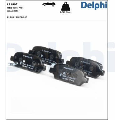 LP1807 Bremsbelagsatz, Scheibenbremse