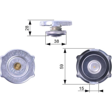 RC135 Verschlussdeckel, Kühler