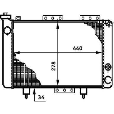 Mahle | Kühler, Motorkühlung | CR 616 000S