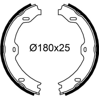 564245 Bremsbackensatz, Feststellbremse