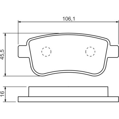 0 986 494 452 Bremsbelagsatz, Scheibenbremse