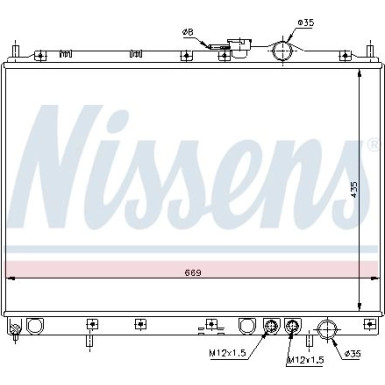 Nissens | Kühler, Motorkühlung | 66628