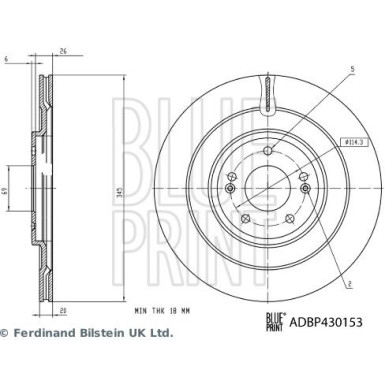 Blue Print | Bremsscheibe | ADBP430153