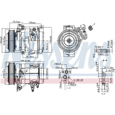 Nissens | Kompressor, Klimaanlage | 890332