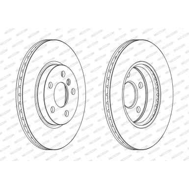 FERODO DDF2613C Bremsscheibe 294x22mm, 5x112, Belüftet, beschichtet
