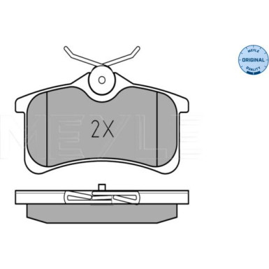 Meyle Bremsbelagsatz, Scheibenbremse MEYLE-ORIGINAL: True to OE 025 240 1314/W