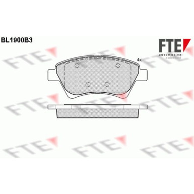 FTE | Bremsbelagsatz, Scheibenbremse | 9010489