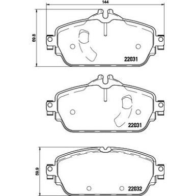 8DB 355 021-541 Bremsbelagsatz, Scheibenbremse