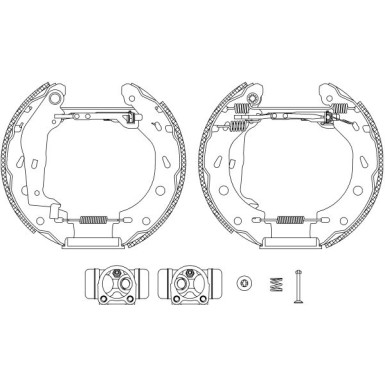8DB 355 004-941 Bremsbackensatz Shoe Kit Pro
