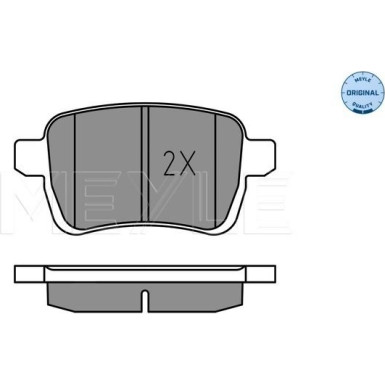 Meyle Bremsbelagsatz, Scheibenbremse MEYLE-ORIGINAL: True to OE 025 259 7317