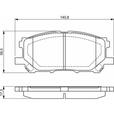 BOSCH Bremsbelagsatz, Scheibenbremse 0 986 494 218