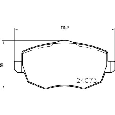 Hella | Bremsbelagsatz, Scheibenbremse | 8DB 355 011-221