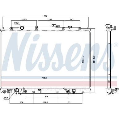 Nissens | Kühler, Motorkühlung | 69476