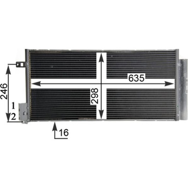 AC 505 001S Kondensator, Klimaanlage BEHR AC 505 001S Kondensator, Klimaanlage BEHR