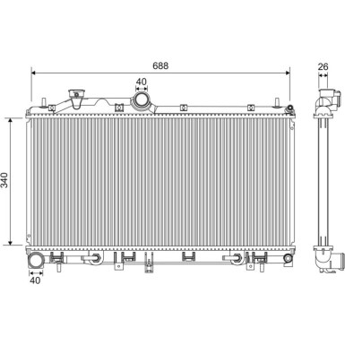 Valeo | Kühler, Motorkühlung | 701196